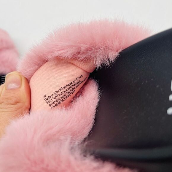 Bp. Pink fur faux slide - Picture 4 of 5